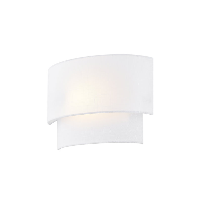 Textile - ADA Tier Fabric Wall Sconce - 2 pack - 14"W x 10"H - White, White