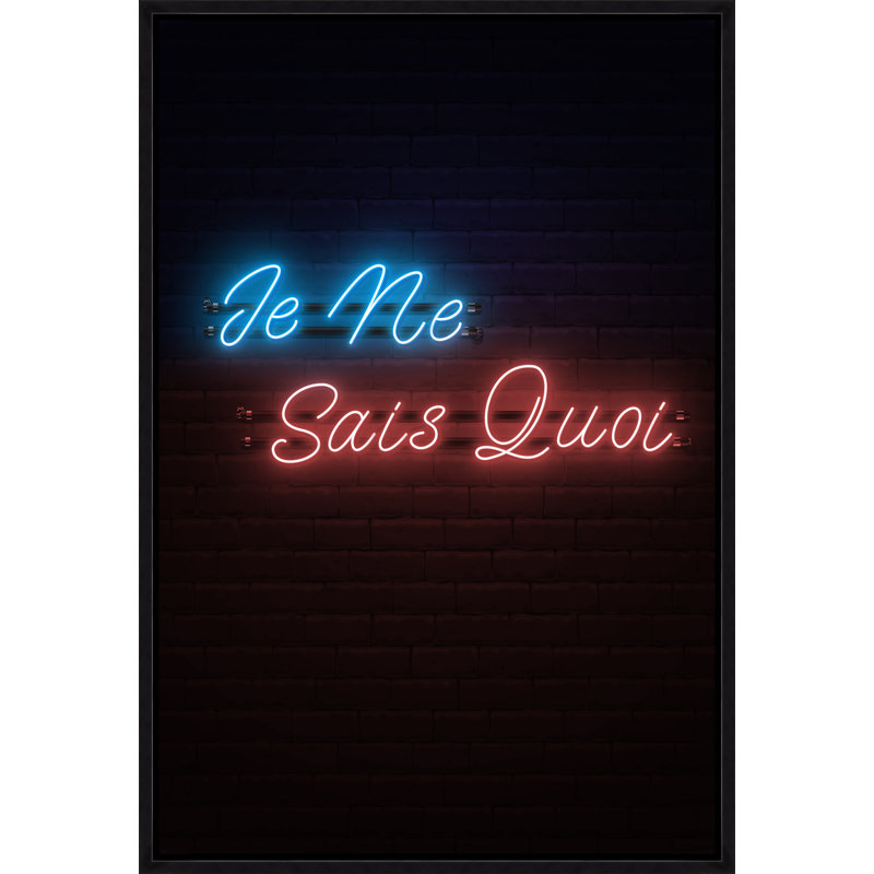 «Neon Je Ne Sais Quoi I» par David Brown - Art mural encadré, Image au pinceau gel