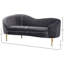Causeuse courbée en velours 67 po Shurtz-273919164