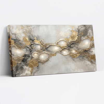 Marble Gold Canvas Wall Art Oil Painting Print Set Of 1