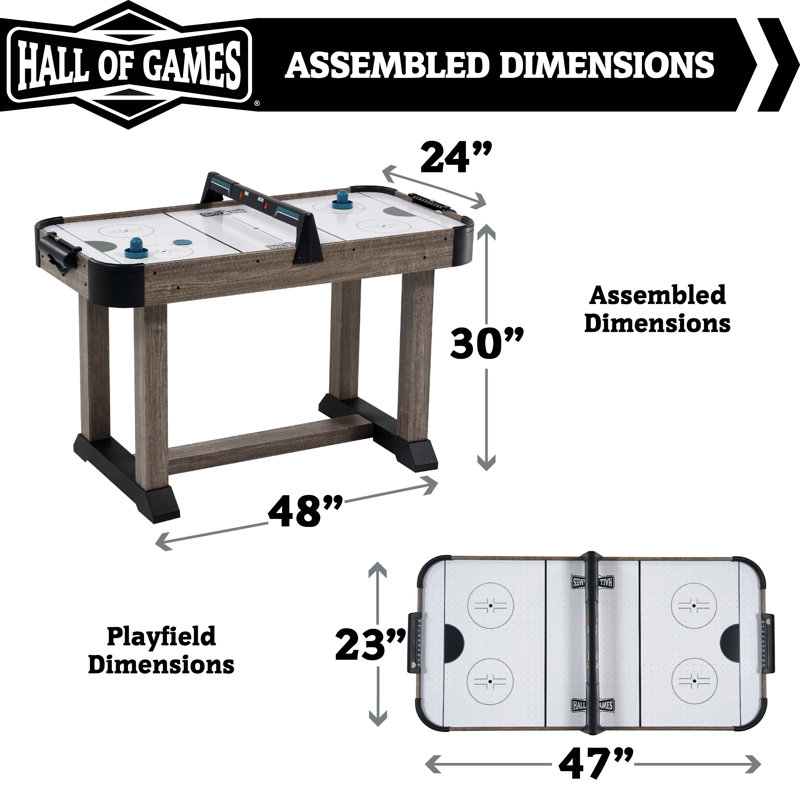 Charleston 48" Oakwood Air Powered Hockey Table with LED Scorer