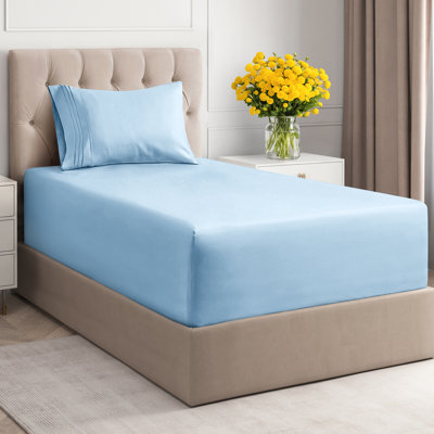 Extra Deep Pocket Sheet Set, Cooling & Breathable Bed Sheets, Soft Hotel Luxury Bedding, Fits 18–24 Inch Mattress