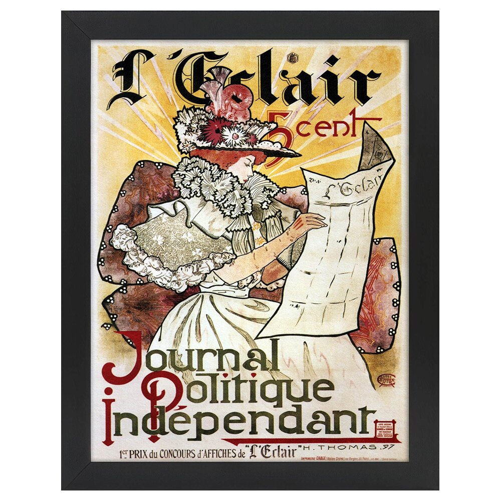 Leinwandbild Vintage Advertising Poster L'eclair