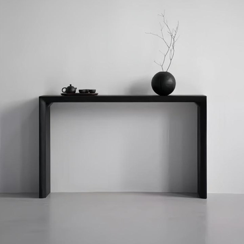 Console noire simple de style italien, H 29,5 po x l 47,2 po x P 11,8 po