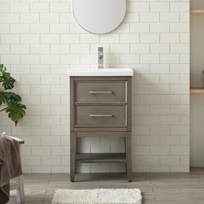 Brodnax 20" Single Bathroom Vanity with Ceramic Top