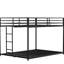 Lit superposé double en métal pour chambre à coucher, capacité de poids élevée, conception, échangeable, sans sommier, installation simple, lit double carré classique, zones résidentielles convenables, caractéristiques,