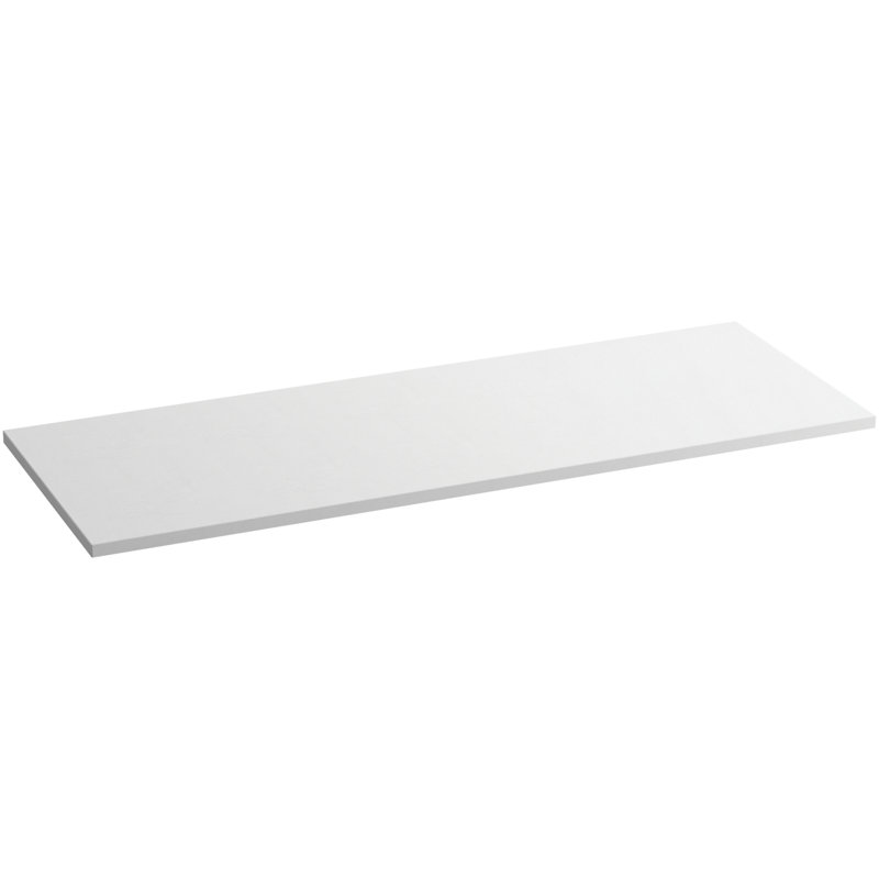 Solid/Expressions 61" Single Bathroom Vanity Top, White Expressions