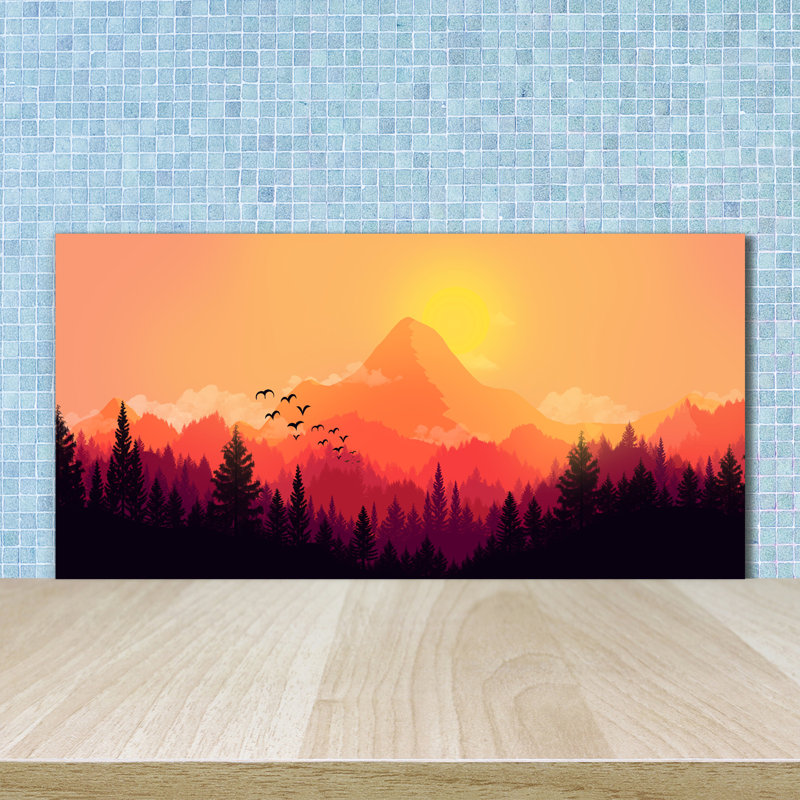 50cm W x 100cm L Glass Peel and Stick Panel