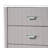 Gema Tall Dresser Chest, 5 Drawers With Top, Light Gray