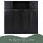 Lit escamotable double avec armoires de rangement