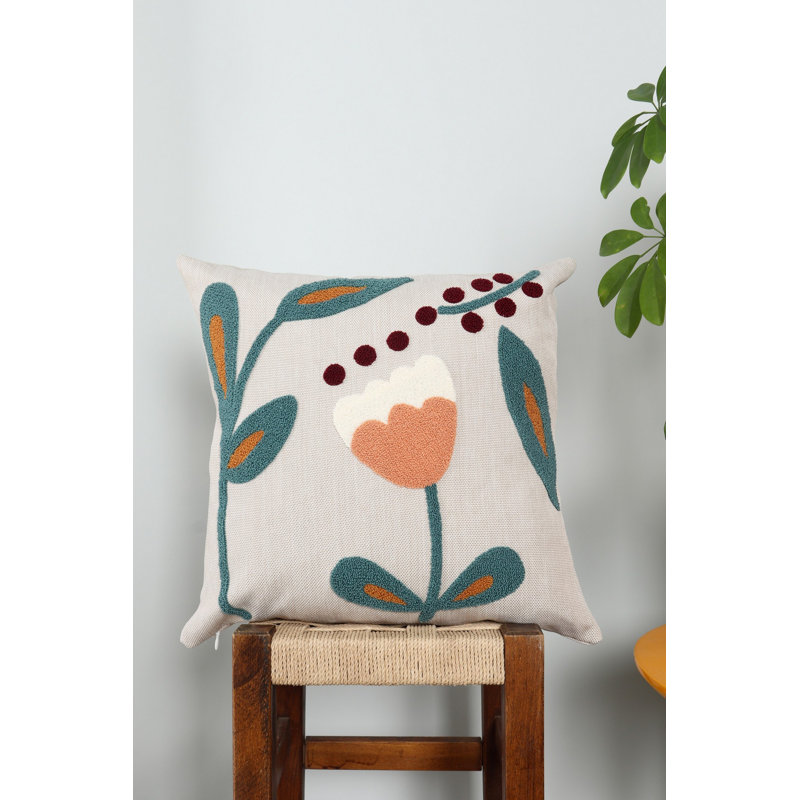 Premium Decorative Cushion, 17.0 x 17.0 inches, 100% Linen Cover with Silicone Filling | Soft and Comfortable | Perfect for Living Room, Bedroom, or Office Decor | Stylish and Versatile Home Accessory