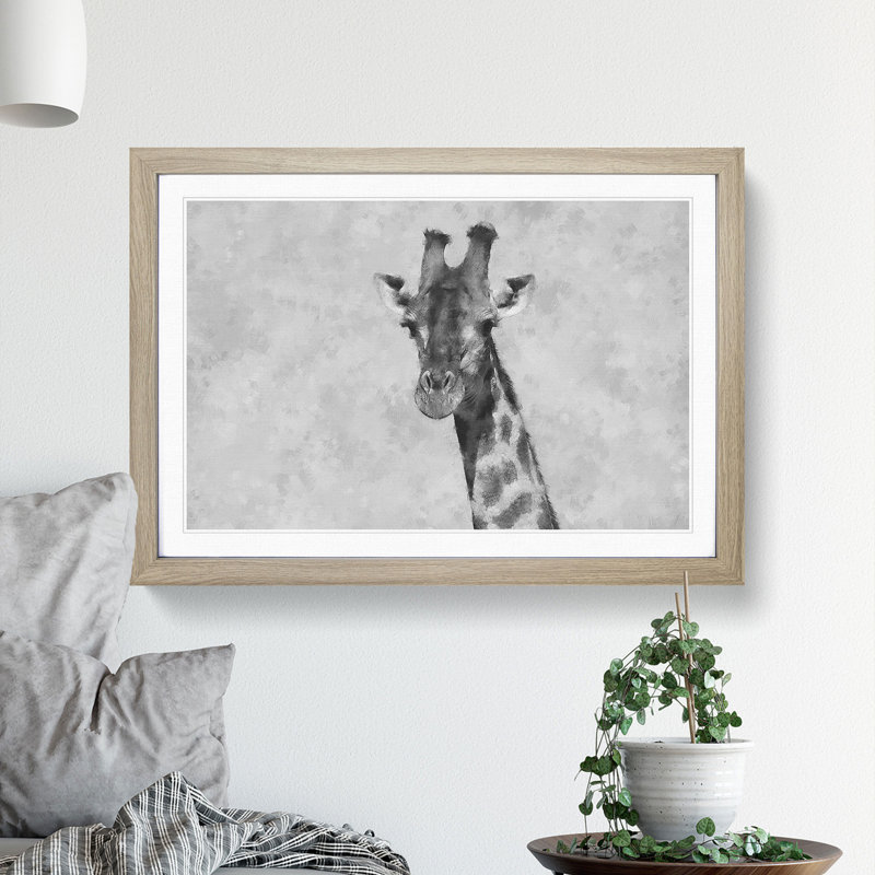 Giraffe Vol.3 - Framed Print, Oak Framed, 27cm H x 36cm W x 2cm D