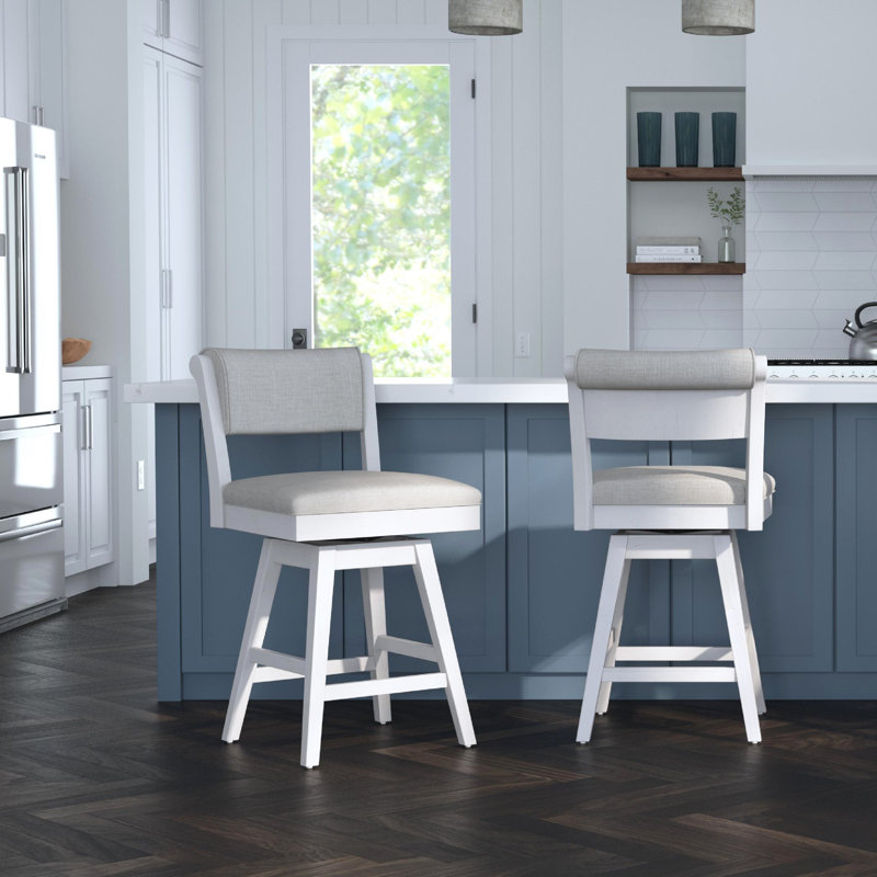 Authement Swivel Upholstered Counter Stool, Counter Stool (25" Seat Height)
