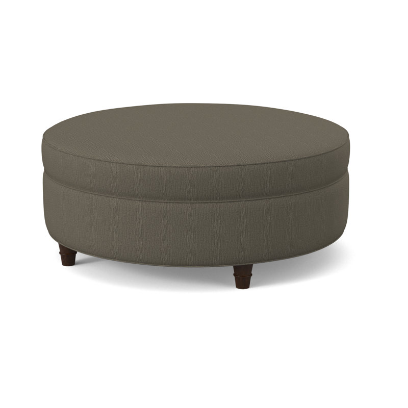 Duke Round Ottoman, Elise Flax, American Walnut
