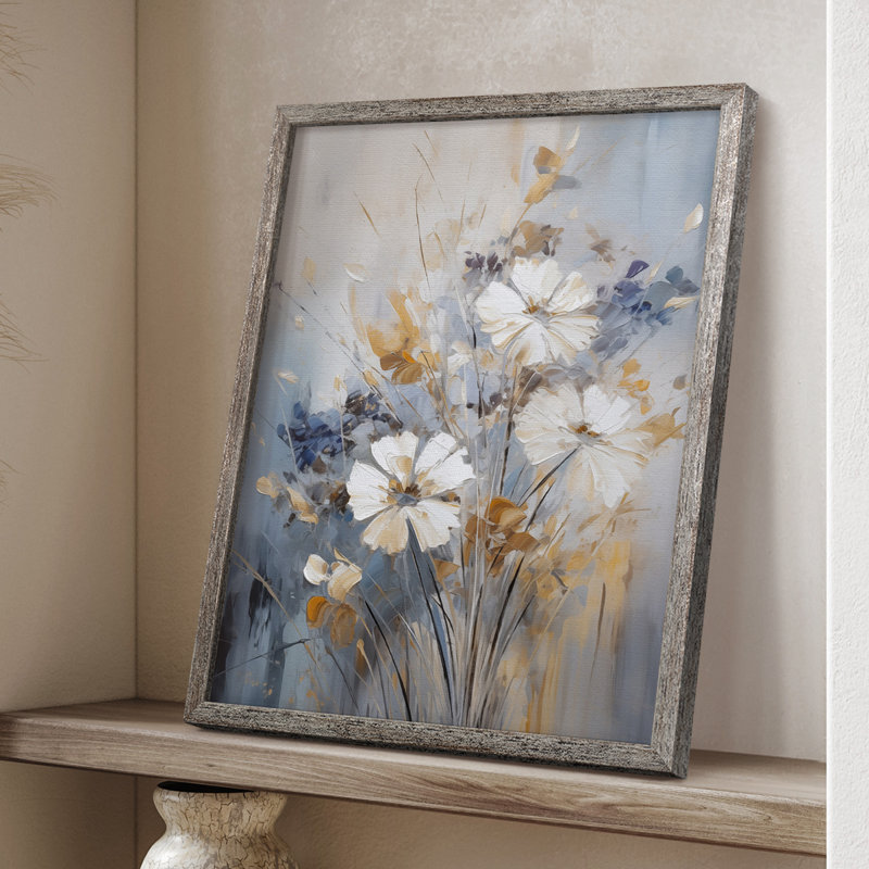 Reproduction encadrée FLORAL Series CECL III - bois massif, H 15 po x l 12 po
