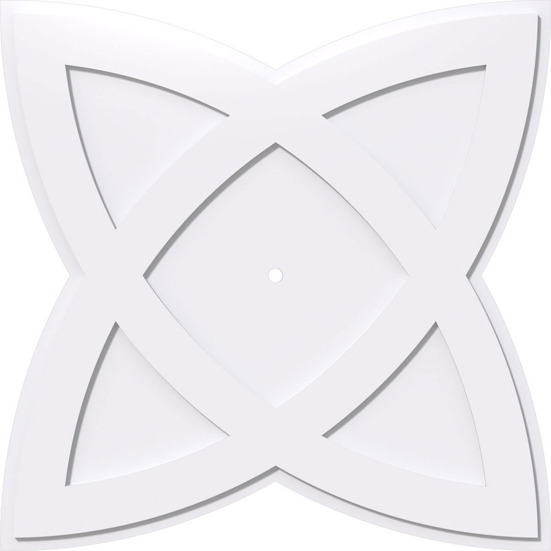 38"OD x 1"ID x 14 1/4"C x 1"P Cosmo Architectural Grade PVC Contemporary Ceiling Medallion, 1" H x 38" W x 38" D