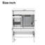 Meuble-lavabo blanc de 24 po avec lavabo en céramique intégré, tablette à double couche, tiroirs à fermeture en douceur et porte d'armoire à fermeture en douceur