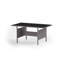 Two Tone Grey Rattan Dark Grey 5pcs Corner Group Garden Furniture-1580359795-1580359794