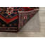 Tapis unique en laine noué à la main de style années 1990 de 3 pi 10 po x 5 pi 2 po gris foncé / rouge Hassanati