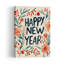 Affiche murale abstraite contemporaine de fleurs d'hiver pour le Nouvel An-1696353987
