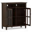 Armoire multimédia moyenne avec rangement ouvert et porte en verre Warm Shaker-243545677
