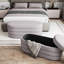 Banc en velours taupe - charge de 265 lb, convient aux salons avec rangement, mélange de décor