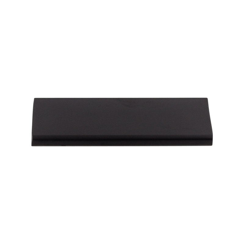 Europa 5" Center to Center Finger pull, Flat Black, 3" Center to Center