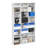 24-Shelf Multimedia Media Storage Tower Rack with Adjustable Shelves-2055319036