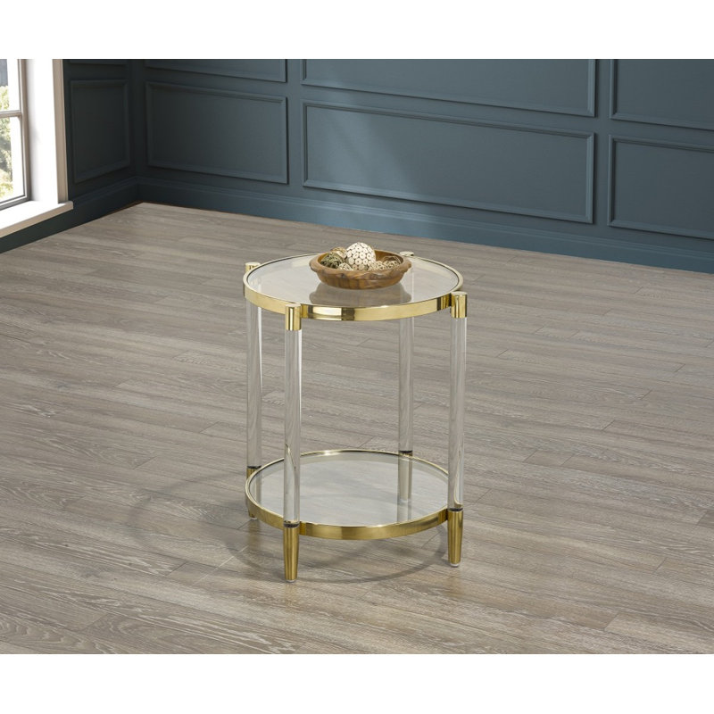 Table d'appoint Lark - Argent, Or