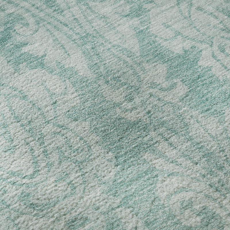 Premium Machine Washable Honig AMF1659 Damask Rug, Runner 2'3" x 7'6"