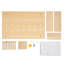 23.62*15.75Inch Wall Mounted Wooden Display Board Rectangular Pegboard Panel Kits