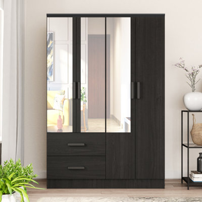 Apollonios 4 Doors Wardrobe With 2 Drawers and Shelves