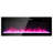 Recessed Thin Tempered Glass Electric Fireplace with Remote, Multi-Color Flames, and LED Light Heater-804958878