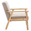 Chaise d'appoint Mid-Century moderne en bois massif avec revêtement en similicuir-706747585