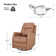 McGuffey Faux Leather Swivel Rocker Recliner with Metal Base
