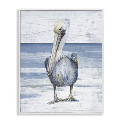 «Rustic Nautical Pelican» par Patricia Pinto, reproduction de photo sur toile