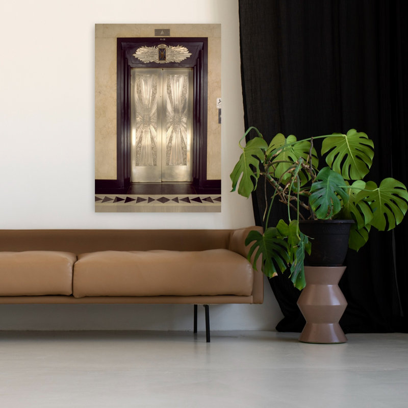 Nickel Artwork Art Deco, H 48 po x l 32 po
