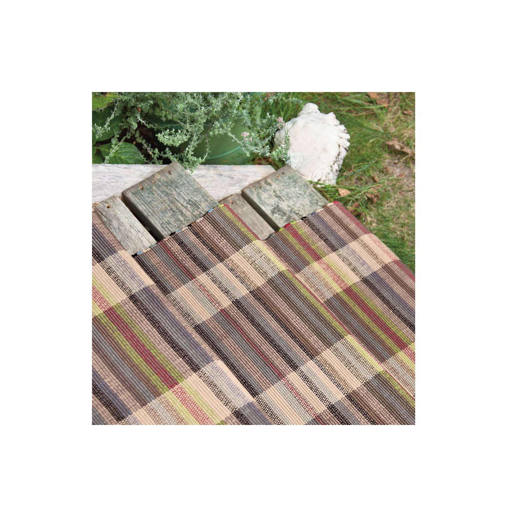 Swedish Rag Handwoven Indoor/Outdoor Rug, Runner 2'6" x 12'