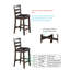 Chaise rembourrée en similicuir Rustic Farmhouse