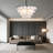 6 Light Modern Coastal Light Fixture Capiz Shell Chandelier-1006616229