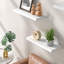 Obeda 3 Piece Wood Floating Shelves with Invisible Wall Mount Brackets (Set of 3)-255197185
