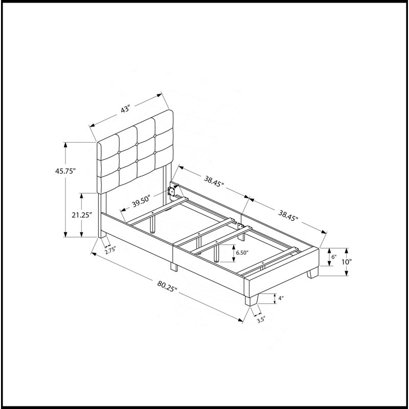 Lit, taille simple, tapissier, chambre à coucher, cadre seulement, enfant, juvénile, velours, transitionnel, Vert