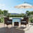 3 PCS PE Wicker Patio Set, Outdoor Rattan Bistro Set with Cushions & Tempered Glass Table, Compact Patio Table Chair Set Conversation Furniture Set for Porch Balcony Garden Backyard-951184164