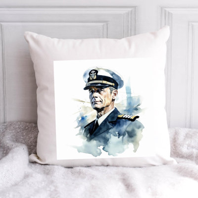 Cotton / Polyester Blend Reversible Throw Pillow