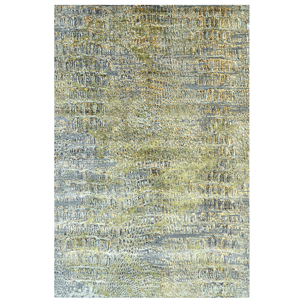 Bokara Rug Co., Inc. Hand-Knotted Area Rug in Green/Yellow/Blue | Wayfair