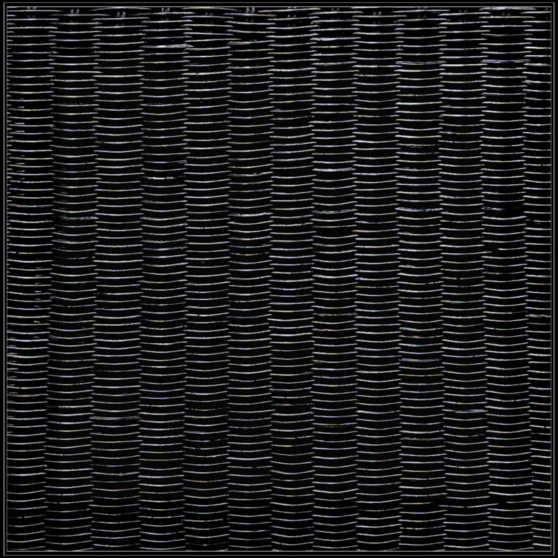 Table basse carrée en rotin noir tissé, Noir