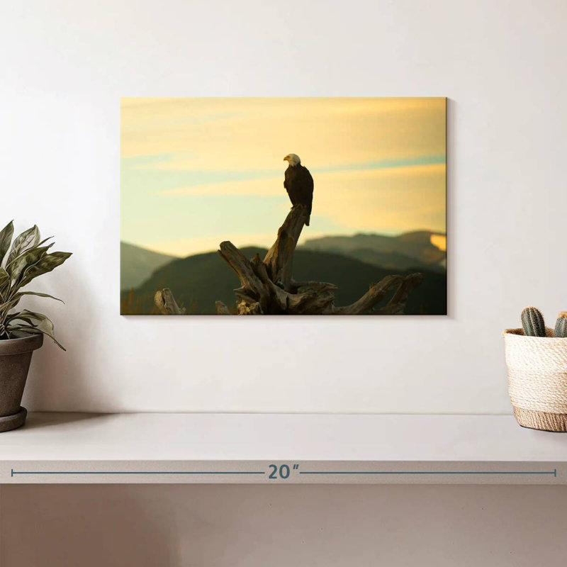 Eagle At Sunset, 8" H x 12" W