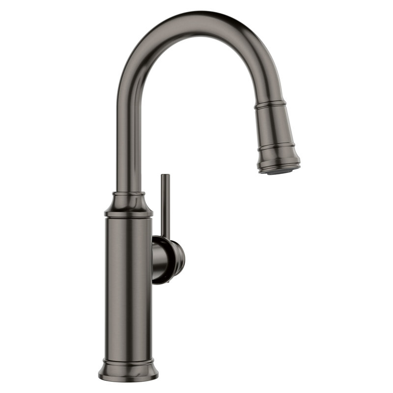 Robinet de bar rétractable Empressa, Acier satiné foncé