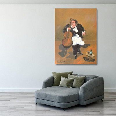 Cellist avec vin rouge MCG-B1496