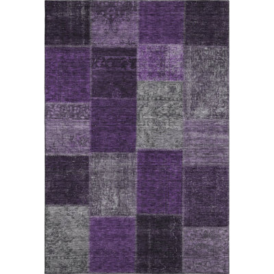 Premium Machine Washable Prisco Eggplant Rug